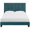 Melanie Tufted Button Upholstered Performance Velvet Full Platform Bed by Modway| Blue