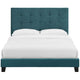 Melanie Tufted Button Upholstered Performance Velvet Full Platform Bed by Modway| Blue