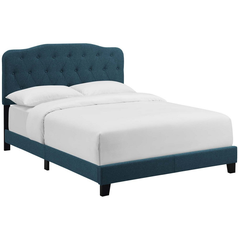 Amelia Upholstered Fabric Full Bed by Modway| Blue