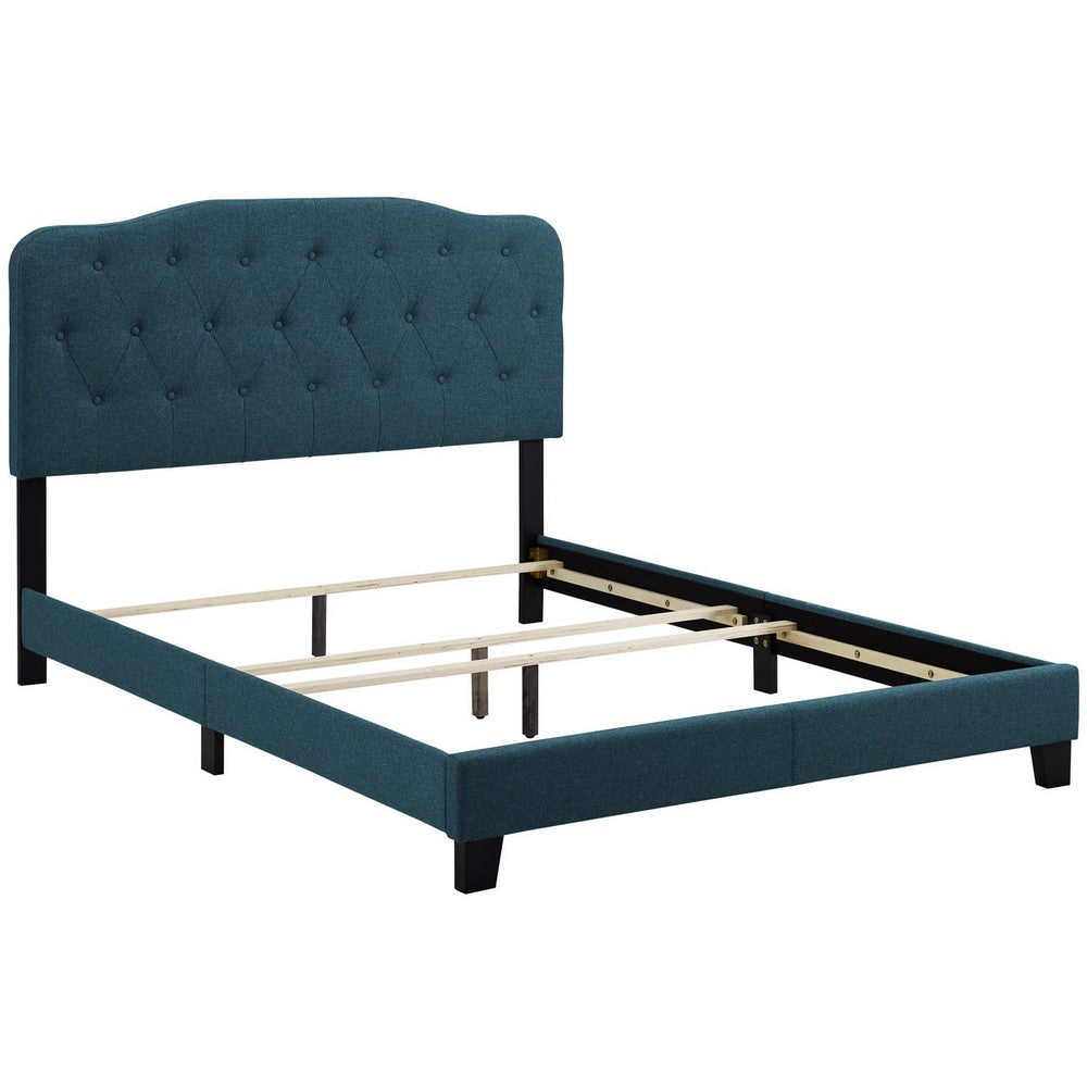 Amelia Upholstered Fabric Full Bed by Modway| Blue