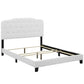 Modway Amelia Tufted Fabric Upholstered Full Platform Bed in White MDY-MOD-5839-WHI