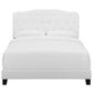 Modway Amelia Tufted Fabric Upholstered Full Platform Bed in White MDY-MOD-5839-WHI