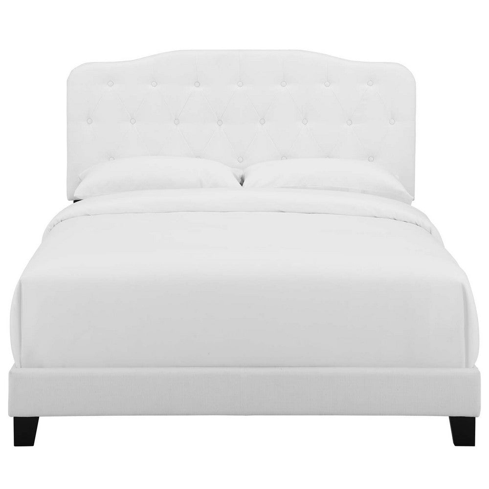 Amelia Upholstered Fabric Full Bed by Modway| White