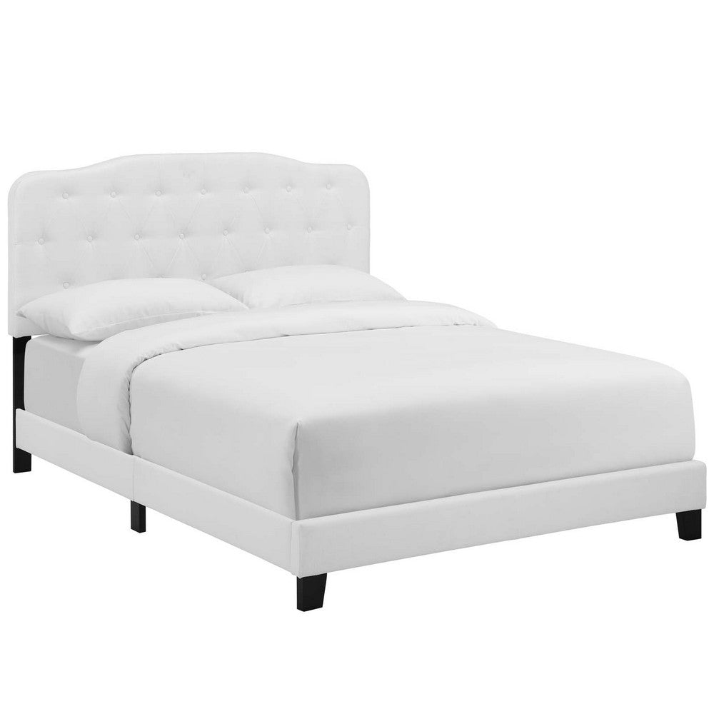 Amelia Upholstered Fabric Full Bed by Modway| White