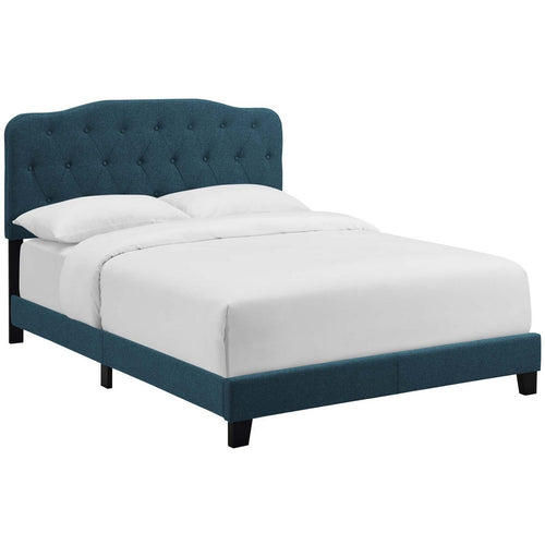 Amelia Upholstered Fabric Queen Bed by Modway| Blue