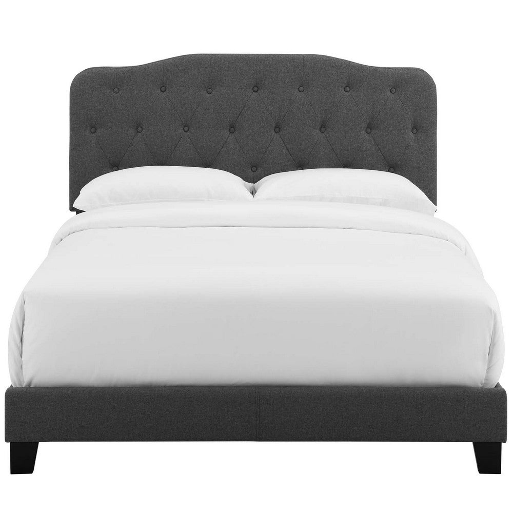 Amelia Upholstered Fabric King Bed by Modway| Gray