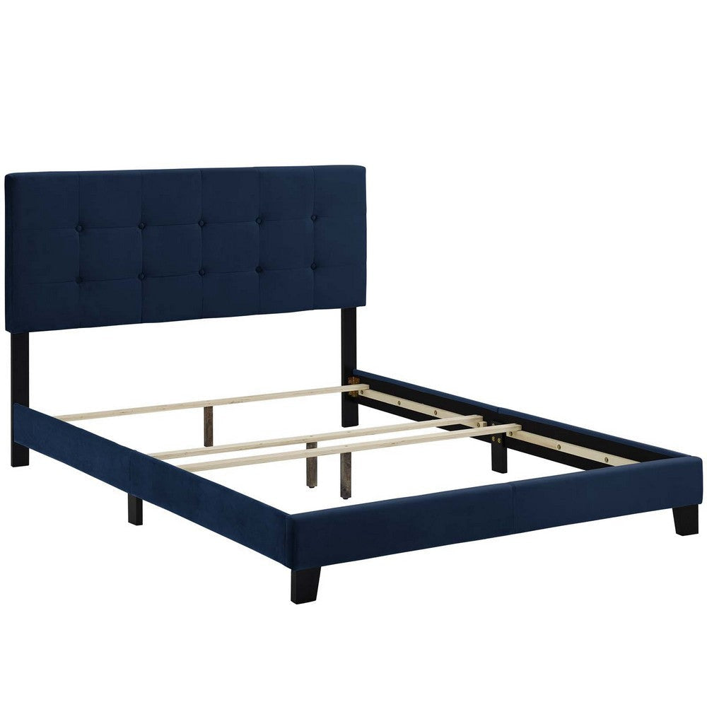 Amira Twin Performance Velvet Bed  - No Shipping Charges