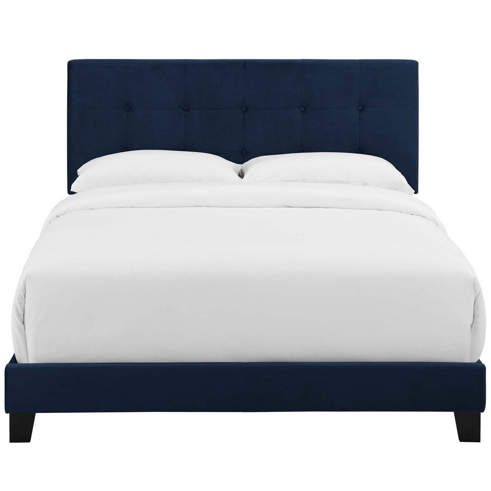 Amira Twin Performance Velvet Bed  - No Shipping Charges