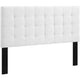 Paisley Tufted Upholstered Linen Fabric Full / Queen Headboard by Modway| White