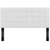 Paisley Tufted Upholstered Linen Fabric Full / Queen Headboard by Modway| White