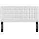 Paisley Tufted Upholstered Linen Fabric Full / Queen Headboard by Modway| White