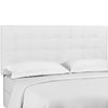 Paisley Tufted Upholstered Linen Fabric Full / Queen Headboard by Modway| White