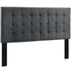 Paisley Tufted Upholstered Performance Velvet Full / Queen Headboard by Modway| Gray