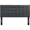 Paisley Tufted Upholstered Performance Velvet Full / Queen Headboard by Modway| Gray