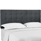 Paisley Tufted Upholstered Performance Velvet Full / Queen Headboard by Modway| Gray