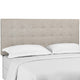 Modway Paisley Upholstered Tufted Linen Fabric King and California King Headboard Size in Beige