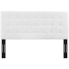 Modway Paisley Upholstered Tufted Faux Leather King and California King Headboard Size in White MDY-MOD-5857-WHI