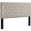Helena Tufted Twin Upholstered Linen Fabric Headboard  - No Shipping Charges