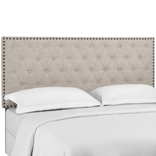 Modway Helena Tufted Twin Upholstered Linen Fabric Headboard |No Shipping Charges