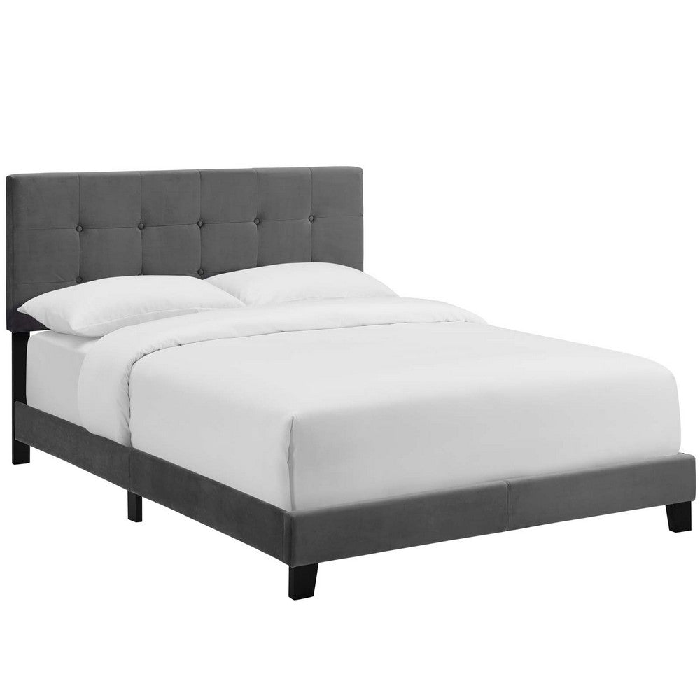 Amira Full Upholstered Velvet Bed  - No Shipping Charges