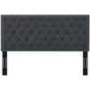 Helena Tufted Upholstered Linen Fabric Full / Queen Headboard by Modway| Gray