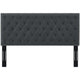 Helena Tufted Upholstered Linen Fabric Full / Queen Headboard by Modway| Gray
