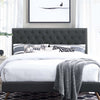Helena Tufted Upholstered Linen Fabric Full / Queen Headboard by Modway| Gray