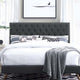 Helena Tufted Upholstered Linen Fabric Full / Queen Headboard by Modway| Gray