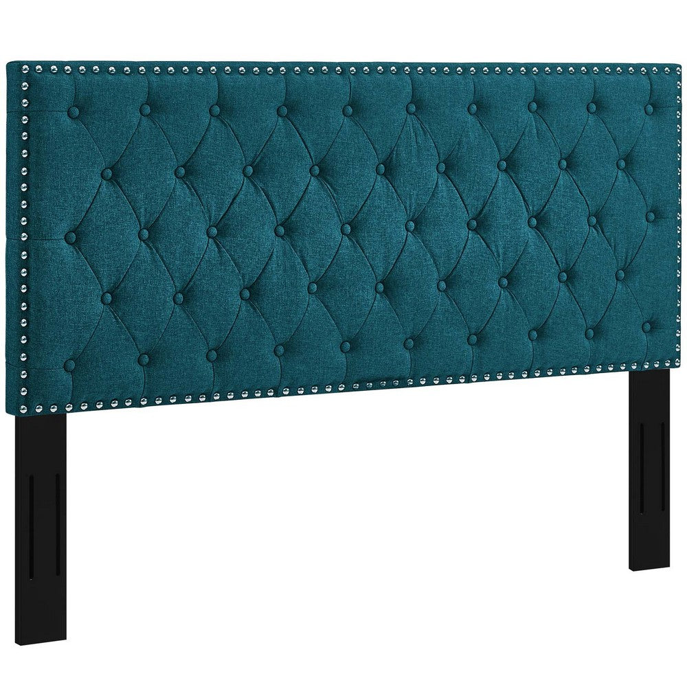Helena Tufted King and California King Upholstered Linen Fabric Headboard - No Shipping Charges