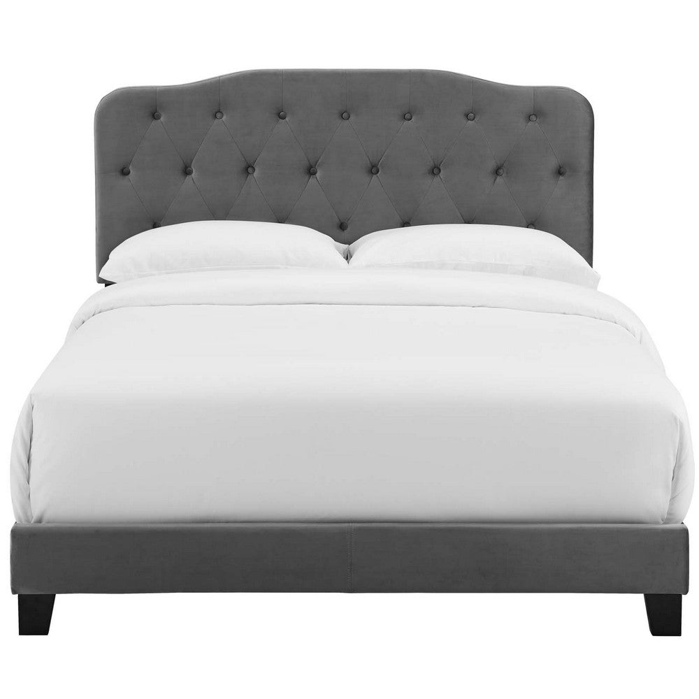 Amelia Queen Upholstered Velvet Bed  - No Shipping Charges