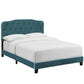 Amelia Queen Upholstered Velvet Bed - No Shipping Charges