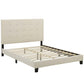 Melanie Full Tufted Button Upholstered Fabric Platform Bed  - No Shipping Charges