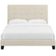 Melanie Full Tufted Button Upholstered Fabric Platform Bed - No Shipping Charges MDY-MOD-5878-BEI
