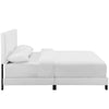 Modway Melanie Tufted Fabric Upholstered Full Platform Bed in White MDY-MOD-5878-WHI