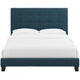 Melanie Queen Tufted Button Upholstered Fabric Platform Bed MDY-MOD-5879-AZU