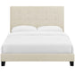 Melanie Queen Tufted Button Upholstered Fabric Platform Bed MDY-MOD-5879-BEI