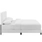 Melanie Queen Tufted Button Upholstered Fabric Platform Bed - No Shipping Charges