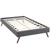 Loryn Fabric Twin Bed Frame with Round Splayed Legs by Modway| Gray