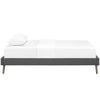 Loryn Fabric Twin Bed Frame with Round Splayed Legs by Modway| Gray
