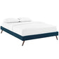 Modway Loryn Upholstered Full Platform Bed Frame with Wood Slat Support in Azure