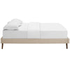 Loryn Fabric Full Bed Frame with Round Splayed Legs by Modway| Brown