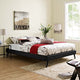 Loryn Vinyl Queen Bed Frame with Round Splayed Legs by Modway| Black