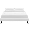 Loryn Vinyl Queen Bed Frame with Round Splayed Legs by Modway| White