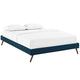Loryn Fabric Queen Bed Frame with Round Splayed Legs by Modway| Blue