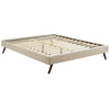 Loryn Fabric Queen Bed Frame with Round Splayed Legs by Modway| Brown