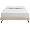Loryn Fabric Queen Bed Frame with Round Splayed Legs by Modway| Brown