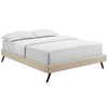 Loryn Fabric Queen Bed Frame with Round Splayed Legs by Modway| Brown