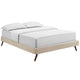 Loryn Fabric Queen Bed Frame with Round Splayed Legs by Modway| Brown