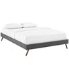 Loryn Fabric Queen Bed Frame with Round Splayed Legs by Modway| Gray