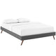 Loryn Fabric Queen Bed Frame with Round Splayed Legs by Modway| Gray